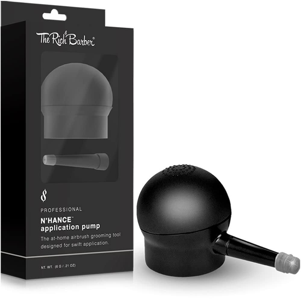 The Rich Barber N’Hance Hair Building Fibers Applicator Pump - Natural, Long-Lasting Hair and Beard Thickening Fiber Spray Applicator (Applicator Pump Only)