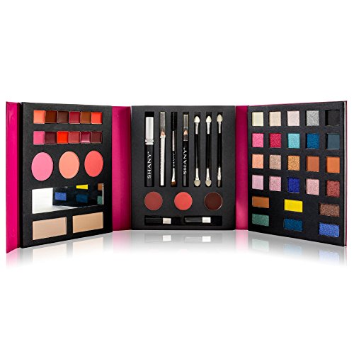 SHANY Original Beauty Book Makeup Set All in one Travel Make up Kit - 35 Colors Eyeshadow, Eye brow, blushes, powder palette, Lip Colors, Eyeliner pens & Cosmetics Mirror - Gift Set