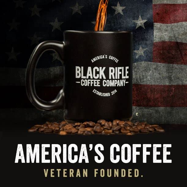 Black Rifle Coffee Company AK Espresso, Medium Roast Coffee Pods, 32 Single Serve Coffee Pods