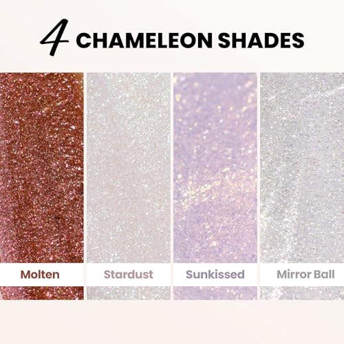 LONDONTOWN Shimmer Nail Highlighter - Multi-Dimensional Iridescent Finish Nail Polish Treatment, Vegan Cruelty Free, Shimmery Gold Soft Pink, Sunkissed - .40fl oz