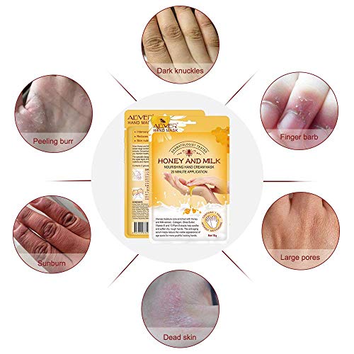 Hand Mask, 5 Pairs Hand Moisturizing Gloves Repairing Hand Mask for Extra Dry Skin Spa Masks, Exfoliating Hand Peeling Mask, Repair Rough Skin for Men & Women