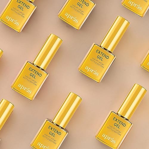 Aprés Extend Gel Gold Bottle Edition, Pack of 3 - Gel-X Tips Adhesive, No Primer or Bonder Needed (15 ml each)