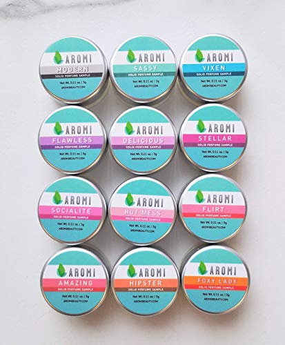 All 12 Aromi Solid Perfume Samples | Fragrance for Women, Vegan, Cruelty-free, Travel Perfume, Mini, Small Size