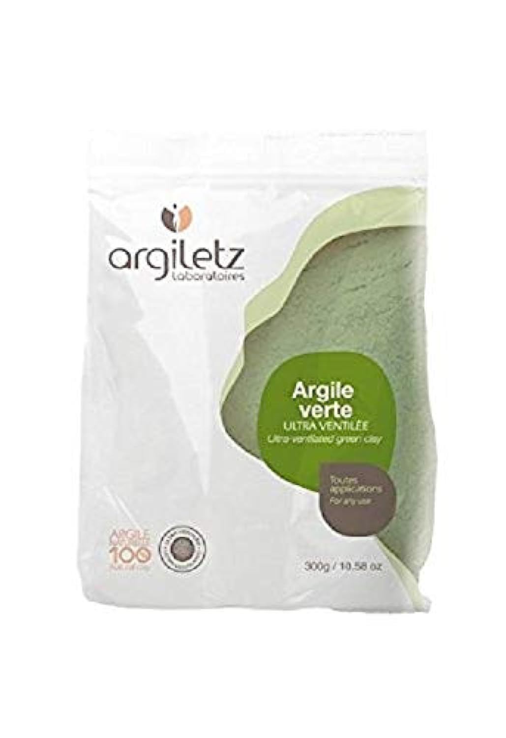 Argiletz Laboratoires French Green Clay | Ultra-Ventilated | Sourced And Produced In France | 300G/10.5 Oz