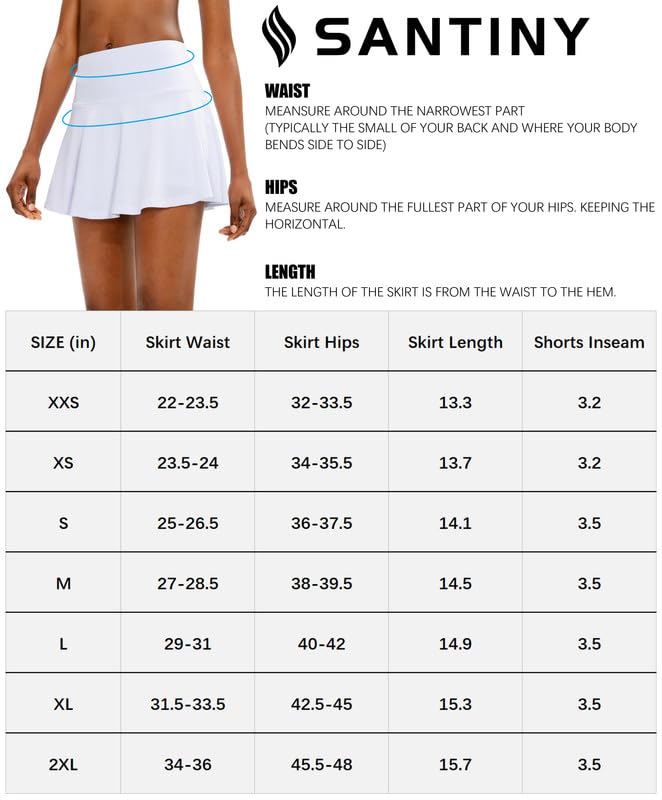 SANTINY Pleated Tennis Skirt for Women with 4 Pockets Women's High Waisted Athletic Golf Skorts Skirts for Running Casual (Desert Mist_XXS)