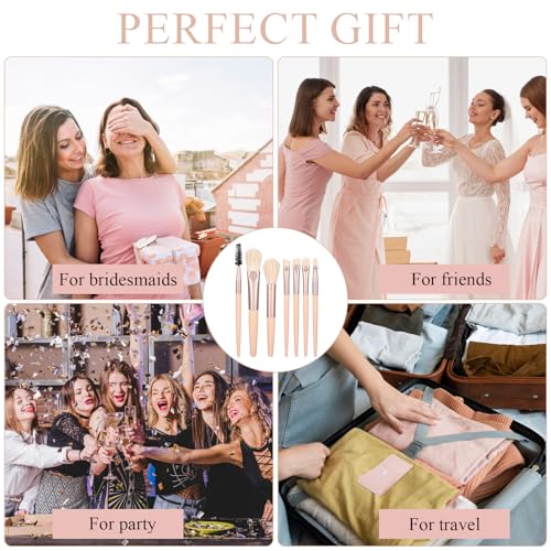 12 Sets Travel Size Makeup Brushes Set Mini Face Make up Brushes Brushes Bag for Makeup Party Favors Wedding Bridal Shower Bridesmaid Gift Favors Bachelorette Party Gift