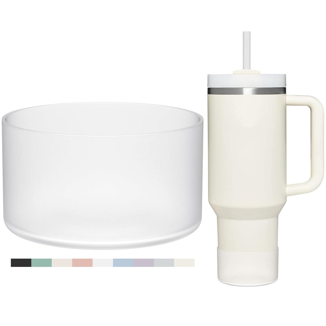 Affute Protective Silicone Boot for Stanley Quencher H2.0 40 30 20 oz & IceFlow Flip 30 20 oz, BPA Free Anti-Noise Anti-Scratch, Stanley Cup Protector Sleeve Cover Boot (Transparent)