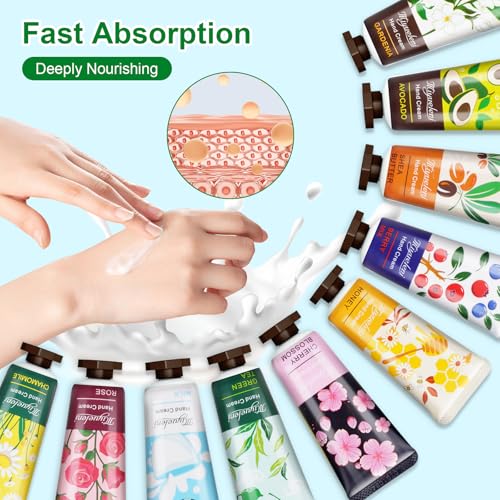80 Pack Hand Cream Gift Set: Hand Lotion Travel Size, Teacher Appreciation Gifts, Hand Cream for Dry Cracked Hands, Mini Lotion Bulk, Small Gifts for Women Corworkers Nurse Birthday Party
