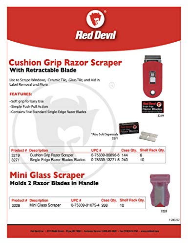 Red Devil FBA_3271 Single-Edge Razor Blades, 5 Pack, 5 Piece