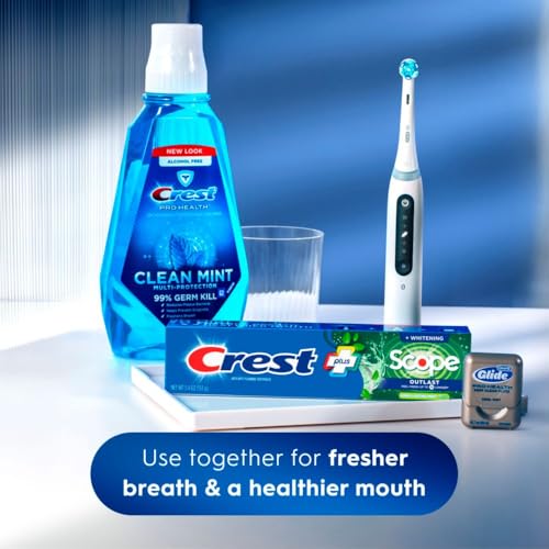 Crest Complete Whitening + Scope, Long Lasting Mint Toothpaste, Triple Pack (3 Count of 5.4 oz Tubes), 16.2 oz