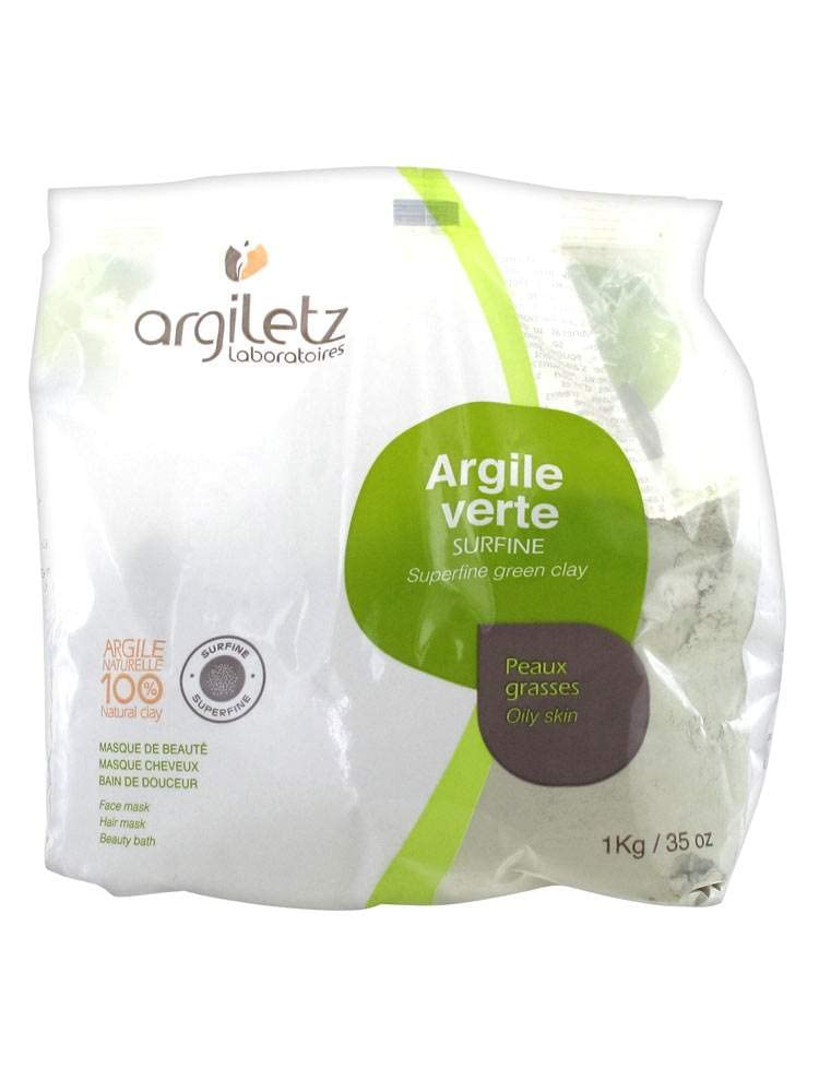 Argiletz Green Clay Surfine 2.2Lb/1Kg. 100% Sourced And Produced In France.