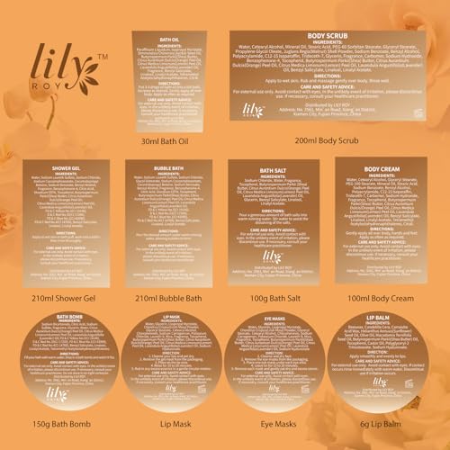 18Pcs Bath and Body Gift Basket Set for Women - Vanilla Spa Baskets Spa Kit with Necklace | Perfect Gifts for Christmas, Valentines Day, Mothers Day, Birthday Gifts, Self Skin Care Gifts for Her/Mom