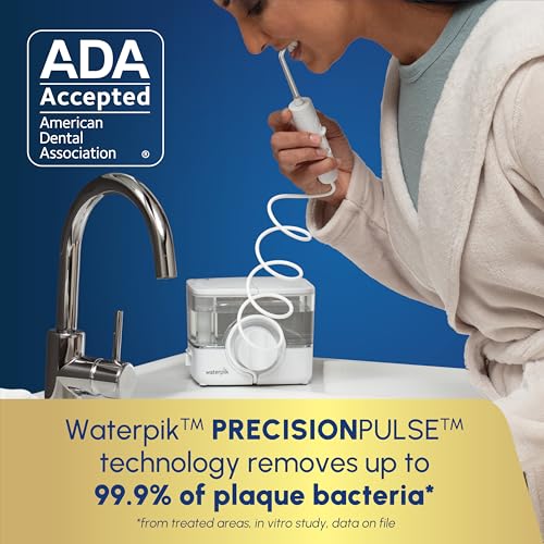 Waterpik ION Professional Water Flosser, Rechargeable and Portable for Teeth, Gums, Braces, 10 Settings, 7 Flossing Tips For Multiple Users And Needs, ADA Accepted, WF-12 White, Packaging May Vary