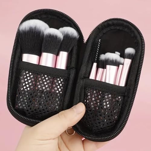 16pc STARTER KIT with 10 BRUSHES SET (WARM) Mineral Makeup Bare Face Loose Powder Includes Matte Foundation, Veil Primer, Blush, Bronzer, Translucent Finishing Setting Powder SPF 30 Travel Size