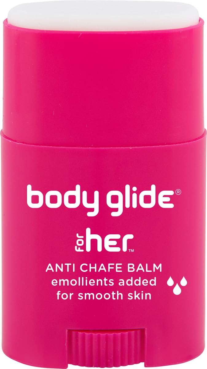 BodyGlide Original Anti Chafe Balm 2.5oz + For Her Anti Chafe Balm 0.8oz Skin Protection Bundle