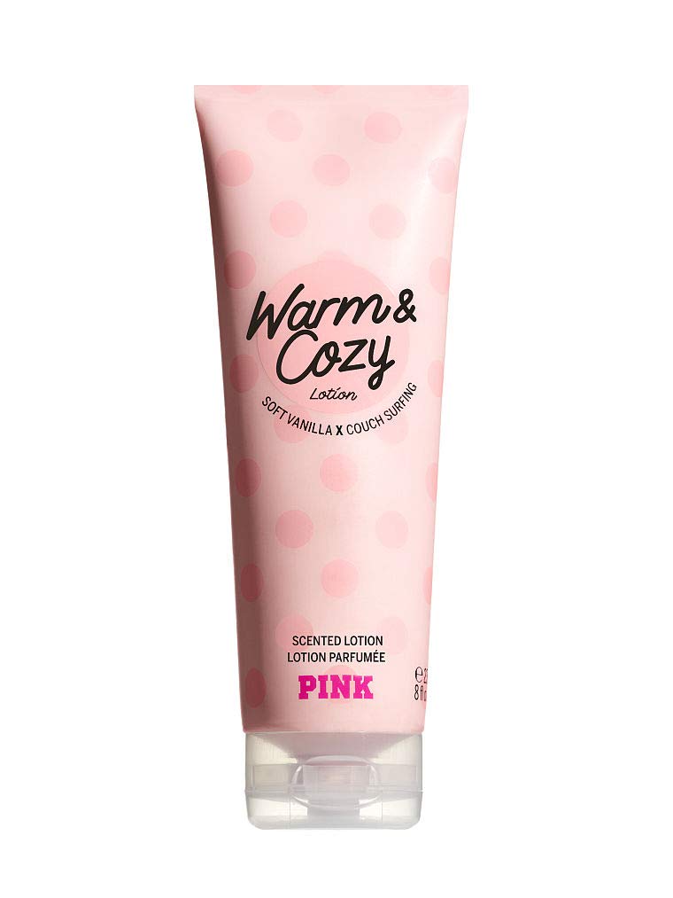 Victoria's Secret PINK Warm & Cozy Fragrance Body Lotion, Notes of Vanilla, Coconut & Passionfruit (8 oz)