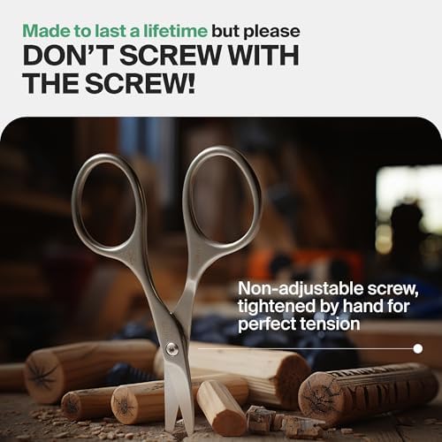 GERMANIKURE Tower Point Cuticle Scissors Grooming Scissors FINOX Stainless Steel Professional Nail Scissors in Leather Case -Ethically Made in Solingen Germany - 4705