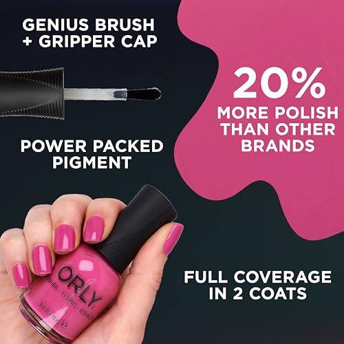 Orly Most Definitely Nail Polish | Limited Edited 1980s Collection |Neon Coral Creme | Long-Wearing, Quick Drying & Chip Resistant Formula | Salon-Like Finish | Vegan, Cruelty Free (18ML)