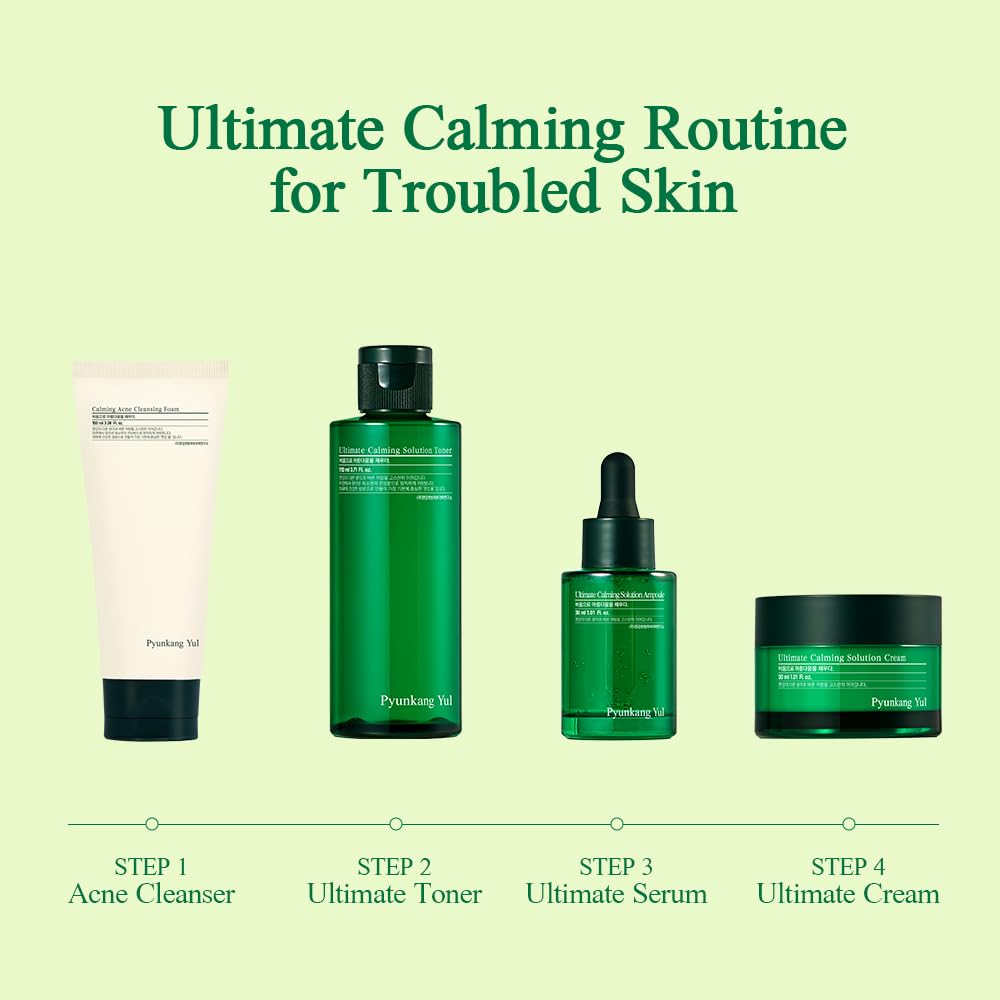 [PKY] Pyunkang Yul Ultimate Calming Solution Toner for Sensitive Skin with Patented Ingredietns, Intensely Calms & Soothes Redness with CICA & Tea Tree, Korean Skincare (3.71 Fl. Oz, 110ml)