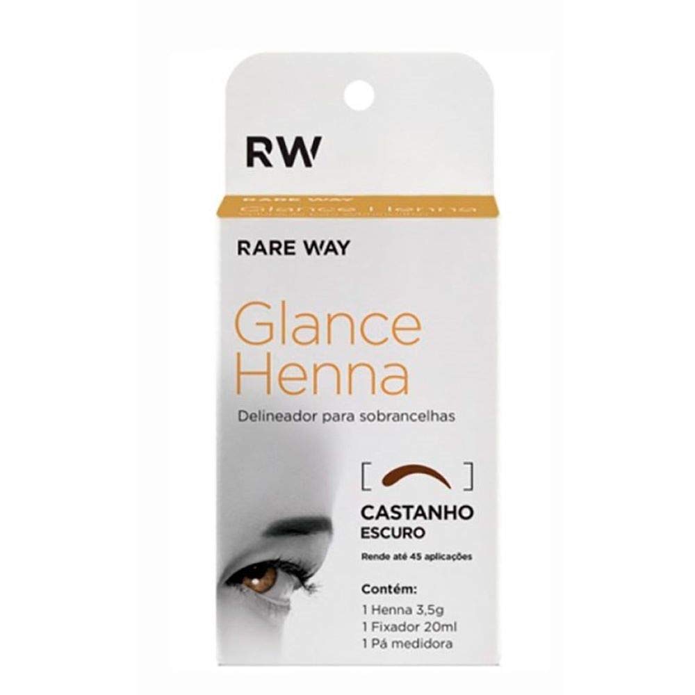 RARE WAY | Henna Glance | Easy To Apply, Naturally Enhance your Look, Homogeneous Mixture, More Durability, Fixing and Coloring | DARK BROWN