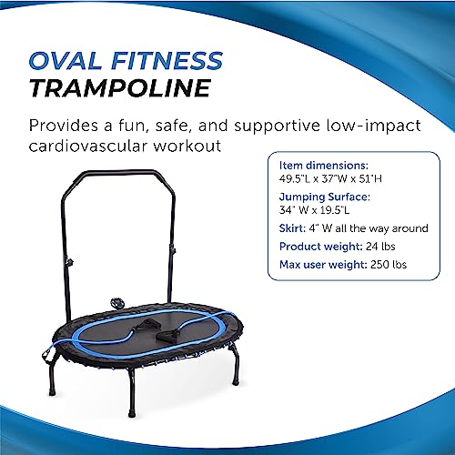 Stamina Fitness Trampoline - Exercise Trampoline with Smart Workout App - Indoor Trampoline Fitness Rebounder