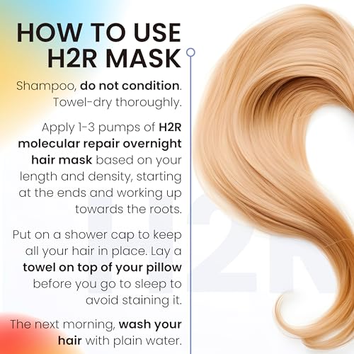 Advanced Molecular Bond Repair Overnight Hair Mask | Hydrating Treatment for Dry, Damaged Hair | Strengthens All Hair Types | Professional Care for Curly Hair and Breakage Repair | Smooth Results