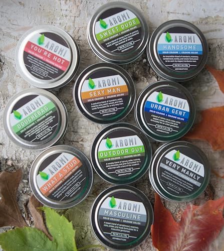 Aromi Solid Cologne for Men | Woodsy, Earthy Fragrance, Spruce, Cedar, Pine Scent, Vegan, Father's Day Gift, Alcohol-Free (Outdoor Guy)