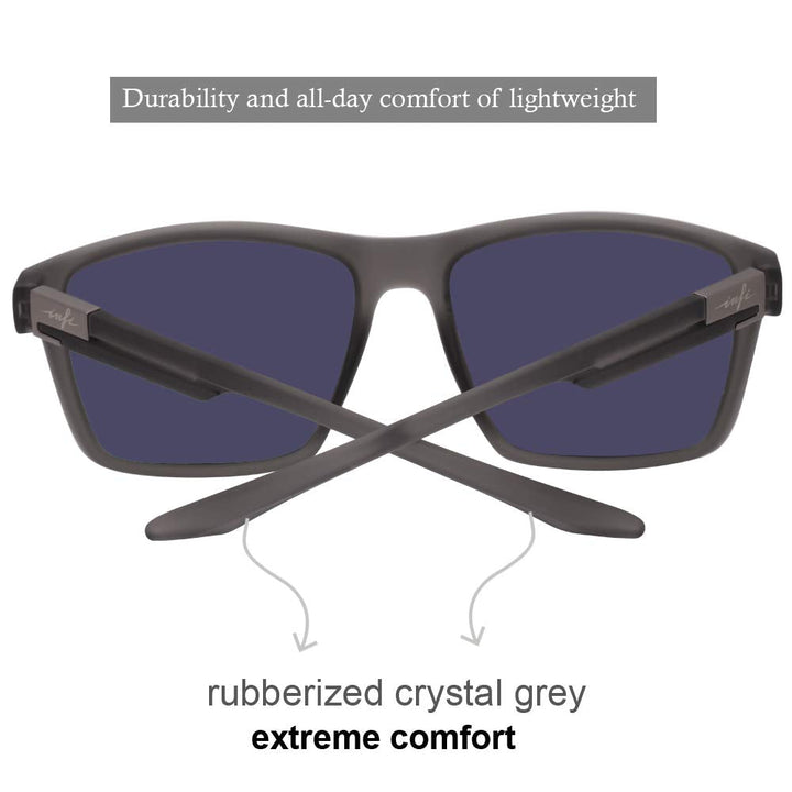 INFI Fishing Polarized Sunglasses for Men Women Driving Running Golf Glasses Green Mirrored UV Protection Designer Style Unisex (rubberized crystal grey)