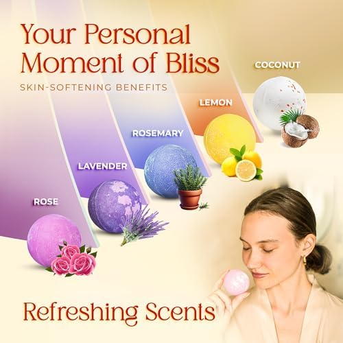 15 XXL Bath Bombs for Women Relaxing - Handmade Kids Bath Bomb Set with Shea, Coco Butter & Essential Oil for Skin Moisturizing - Perfect for Bubble Spa Bath - Gift for Her/Him, Girls, Wife, Mother