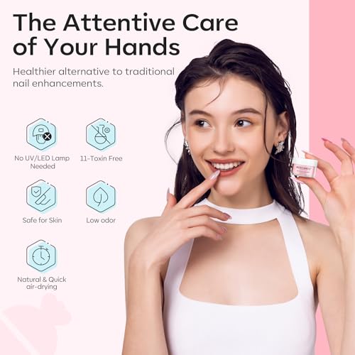 Modelones Pink Acrylic Powder Kit - 6 Colors Pastel Yellow Blue Purple Macaron Spring Cover Powder for Nail Art Extension - No Lamp Needed (A3-PearlyMint Frost)