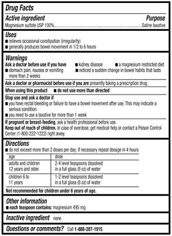 MUHU Equate Multi-Purpose Epsom Salt, Magnesium Sulfate, 128oz (8lb), Scent Free