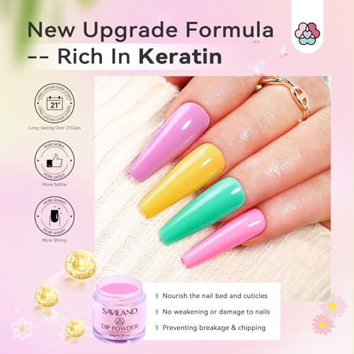SAVILAND Dip Powder Nail Kit with Drill - 20 Colors Summer Dip Nails Powder Starter Kit with Everything Dip Liquid Set Dipping System Base Top Coat Activator for Dip Manicure Art Salon DIY
