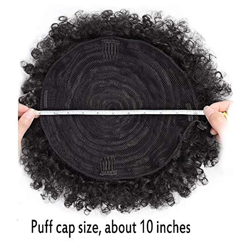 AISI QUEENS Extra Large Afro Puff Drawstring Ponytail for Women,Big Black Afro Kinky Curly Hair Bun Synthetic Hairpieces Clip in Hair Extensions for Black Women Girls (Extra Large,1B#)
