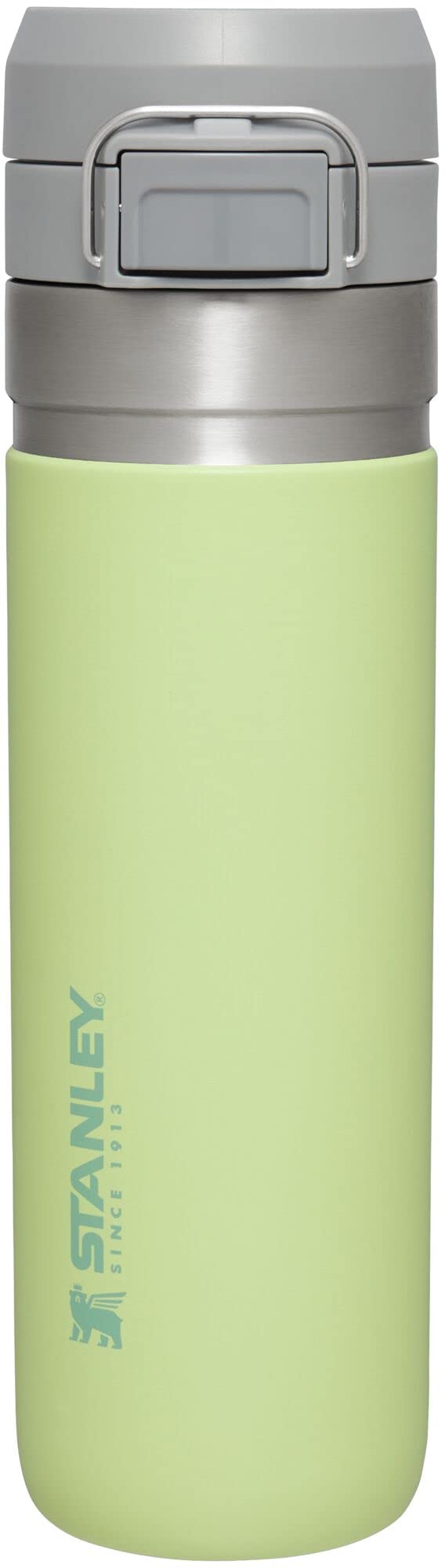 Stanley Quick Flip GO Water Bottle 24 OZ | Push Button Lid | Leakproof & Packable for Travel & Sports | Insulated Stainless Steel | BPA-Free | Citron