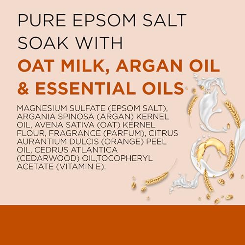 Dr Teal's Epsom Salt Magnesium Soak, Soothe & Comfort with Oat Milk & Argan Oil, 3 lbs