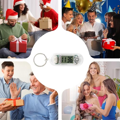 Watch Keychains – Portable Mini Keychain Watch, Silent Electronic Timepiece, Digital Desk Clock, Small Student Study Tool, Exam Timer, Travel Gadget | Keychain Watches For Study Room Classroom