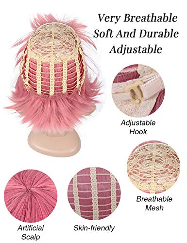 9 Pieces Short Bob Hair Wigs Candy Colored Costume Cosplay Wigs Daily Party Hairpiece for Women Girls - Bachelorette Party Decorations, Favors, Supplies