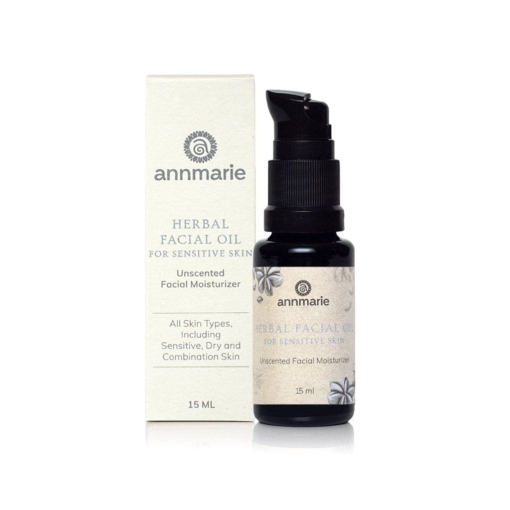 Annmarie Skin Care Herbal Facial Oil For Sensitive Skin - Unscented Facial Oil With Squalane, Sacha Inchi Oil + Camellia Seed Oi