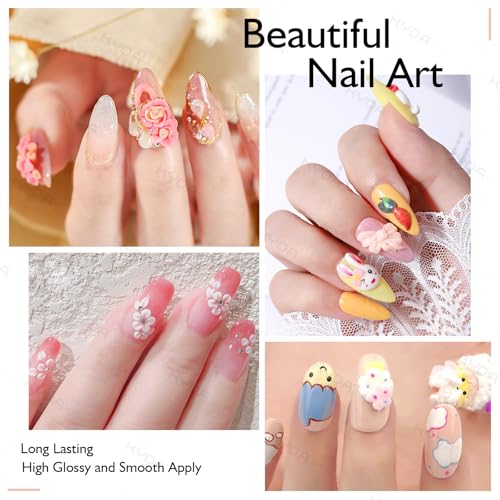 Ownest 12 Colors Sculpture Painting Nail Gel Set,3D Nail Carved Gel Sculpture Creative Painting Glue Soak Off UV,with 1 Carved Painting Pen