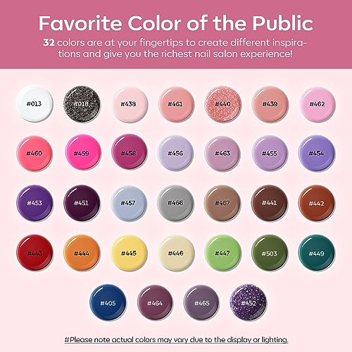 Modelones 133pcs Poly Extension Gel Nail Kit, 32 Colors All Seasons Poly Gel kit with Nail Lamp Slip Solution Builder Thickening Manicure Tools for Starter Salon DIY