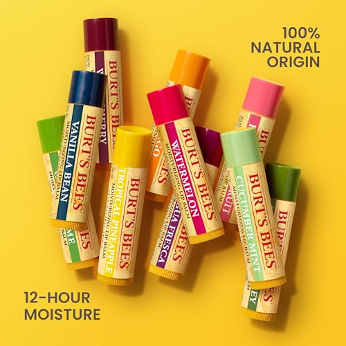Burt's Bees Coconut and Pear Lip Balm, Lip Moisturizer With Responsibly Sourced Beeswax, Tint-Free, Natural Conditioning Lip Treatment, 1 Tube, 0.15 oz.