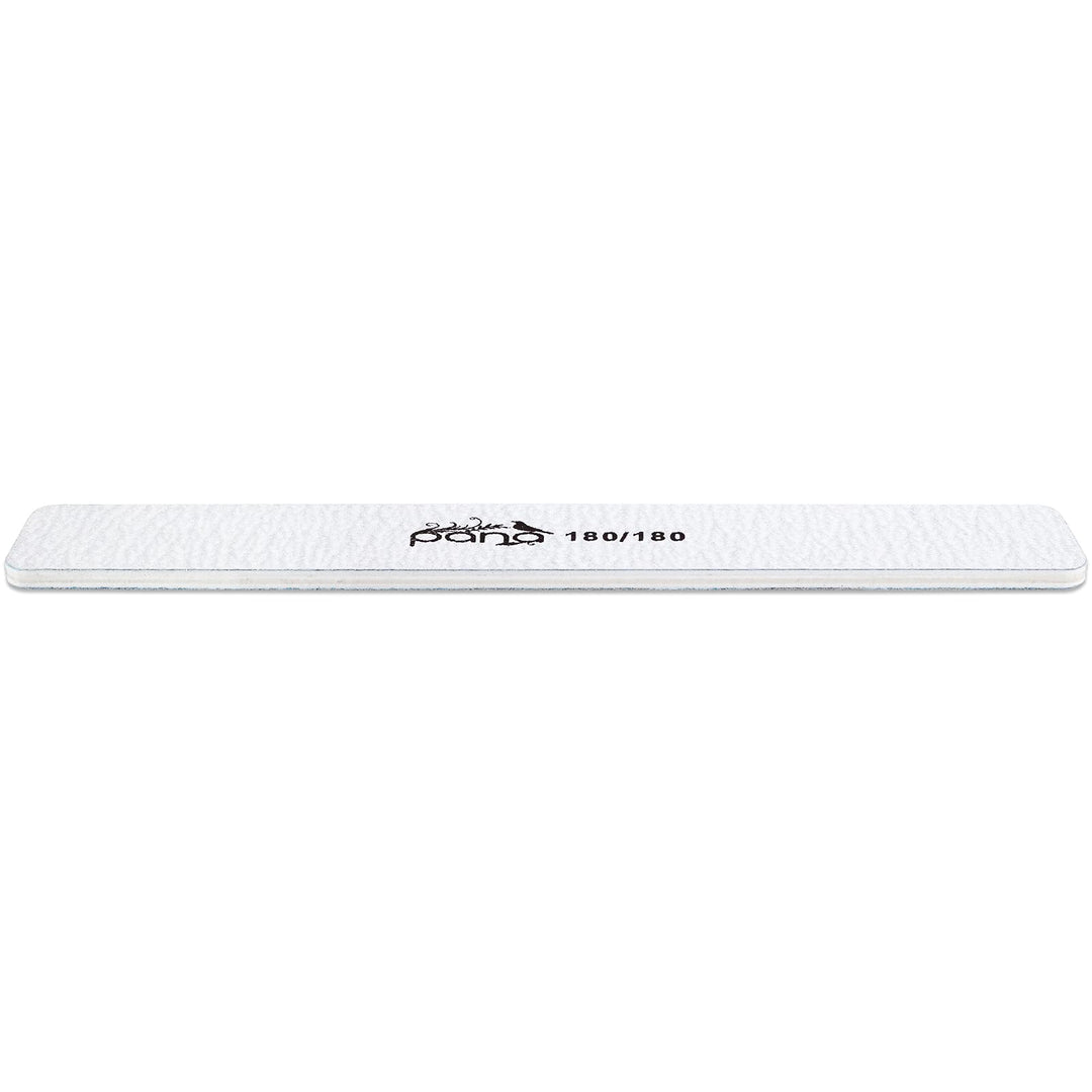10pcs - PANA Jumbo Double-Sided Emery Nail File for Manicure, Pedicure, Natural, and Acrylic Nails - Zebra (Grit 180/180)