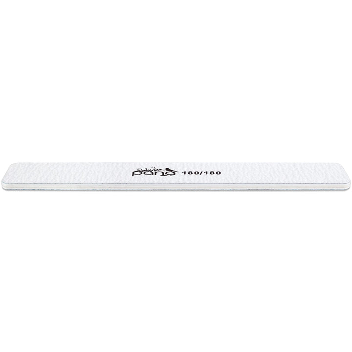 10pcs - PANA Jumbo Double-Sided Emery Nail File for Manicure, Pedicure, Natural, and Acrylic Nails - Zebra (Grit 180/180)
