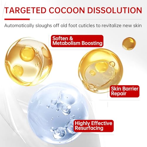 3 Pack Foot Peeling Mask, Hydrating Exfoliating Foot Mask for Dry Cracked Feet, Callus Remover & Cracked Heel Repair & Foot Care