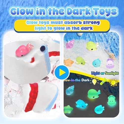 Shark Bath Bombs for Kids, 8 Surprise Bath Bombs with Sea Aninmals Inside & 4 Suction Cup Toys Outside, Natural Handmade Bubble Bath Ball Gift for Boys Girls Birthday Christmas