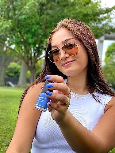 LONDONTOWN lakur Nail Polish - Chip-Resistant, Non-Toxic, Conditions & Hydrates Nails Glossy Shimmery Glittery Blue, .40 fl oz