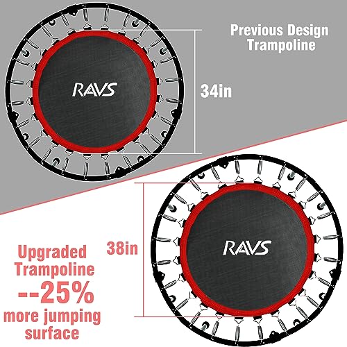 Exercise Trampoline for Adults 40" Exercise Workout Rebounder Trampoline with Handle, Max Load 330lbs