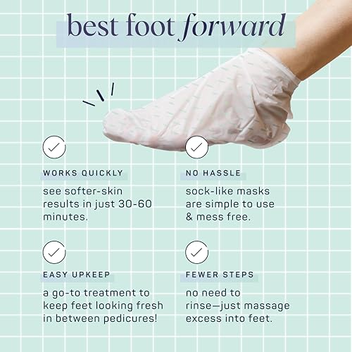 SpaLife Beauty Comfort Zone Soothing Foot Masks – Hydrating and Moisturizing Foot Socks – Hydrating Foot Mask – Soothes Rough, Cracked, Dry Feet with Tea Tree Oil – Shea Butter – Peppermint – 8 Pack