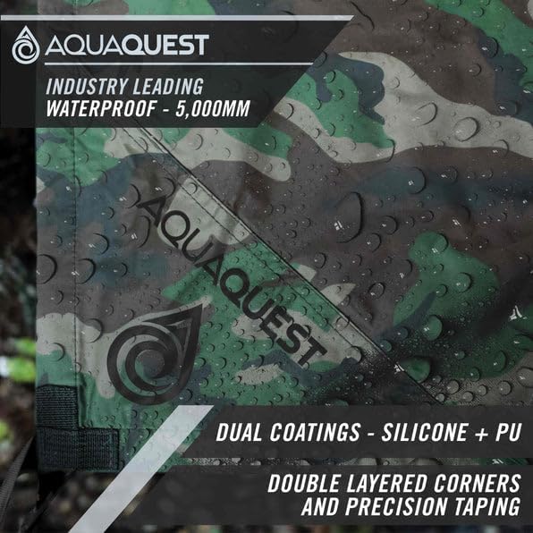 AquaQuest Safari Camping Tarp - Lightweight Durable Rain Fly - Waterproof Camping Essentials for Hiking, Backpacking & Hammock