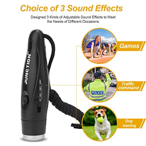 Electronic Whistle, Battery Operated Whistle Adjustable 3 Different Loud Whistle Sounds with Lanyard Handheld Electronic Whistles for Referees Volleyball Coaches Teacher, Soccer Sports Whistle-Black